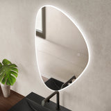 Miroir de surface "Vialli" d'environ 80 cm avec éclairage LED sur tout le pourtour et chauffage du miroir