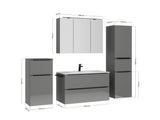 "New York - black edition" Waschtisch Set 100 cm