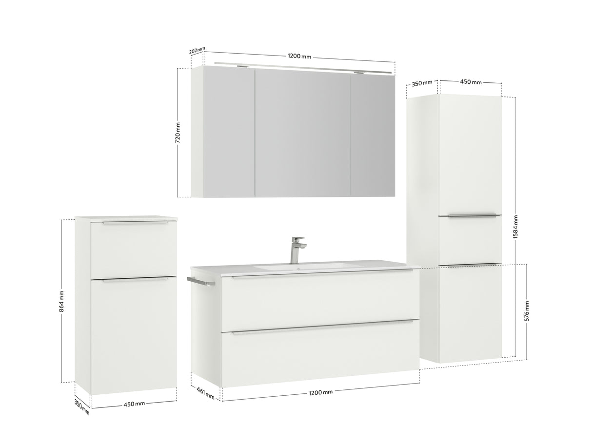 "New York" Waschtisch Set 120 cm
