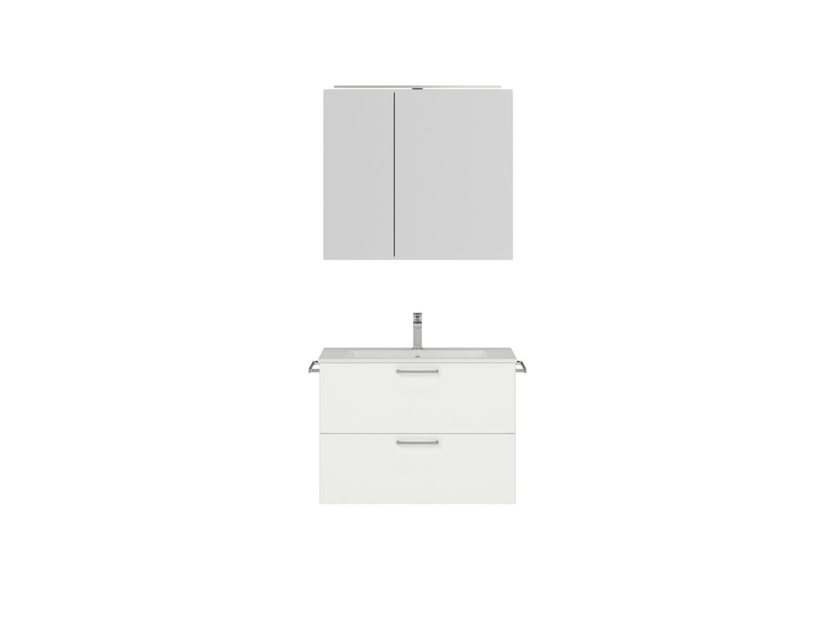 "Madrid" Badmöbel Set mit Spiegelschrank 80 cm
