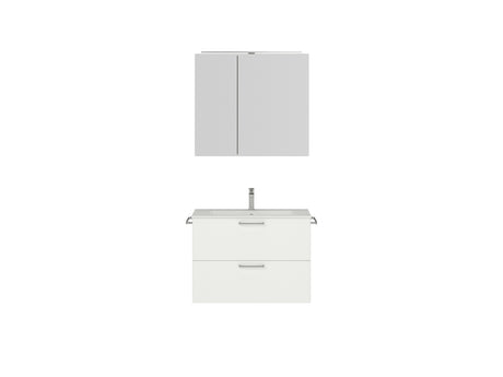 "Madrid" Badmöbel Set mit Spiegelschrank 80 cm