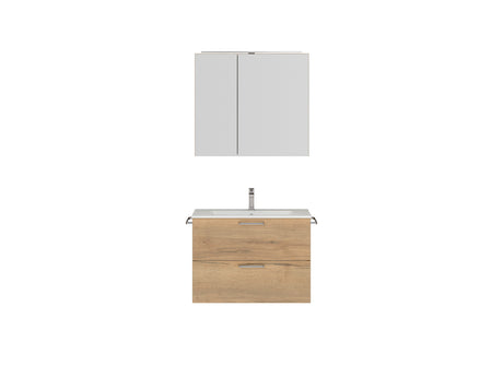 "Madrid" Badmöbel Set mit Spiegelschrank 80 cm