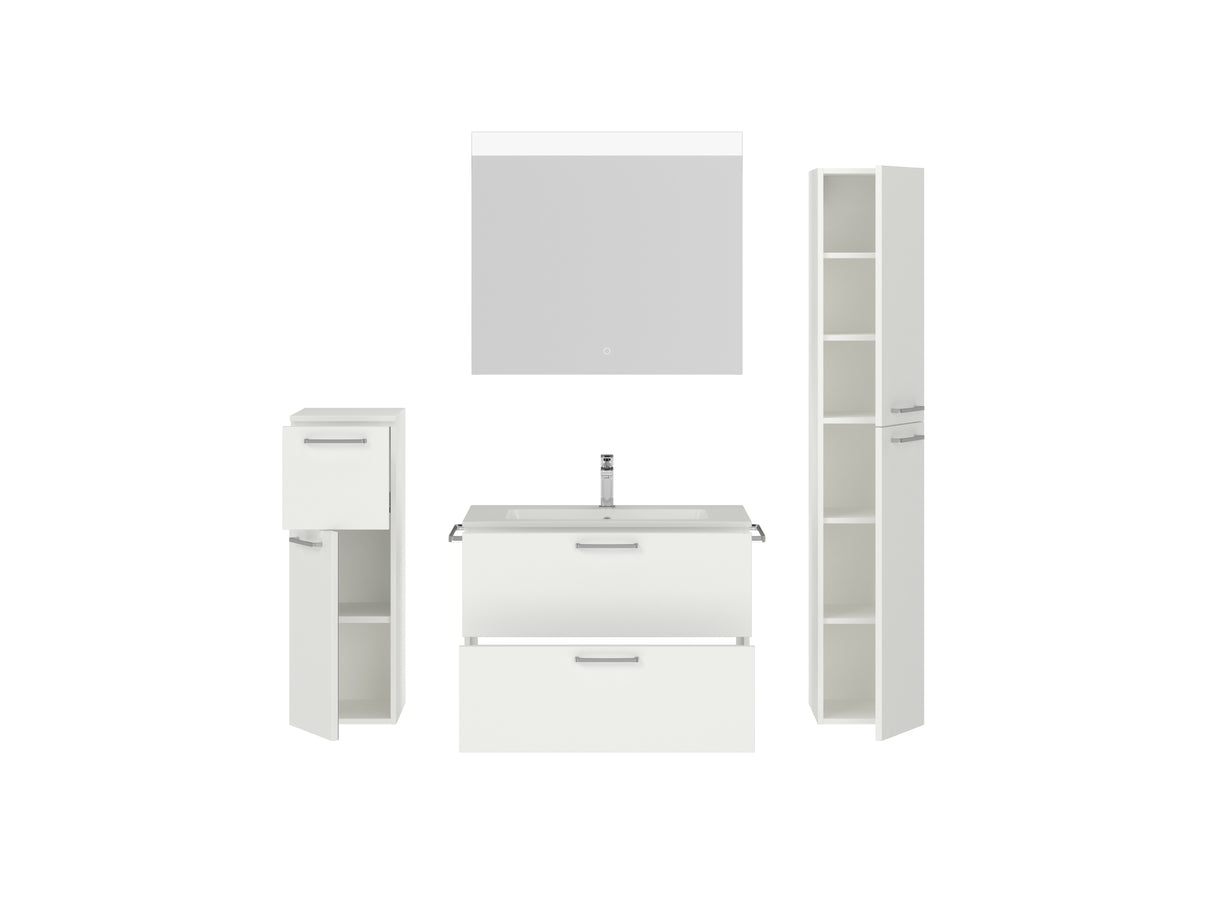 "Madrid" Badmöbel Set mit Flächenspiegel 80 cm