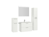 "Madrid" Badmöbel Set mit Flächenspiegel 80 cm