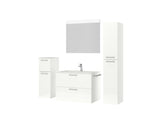 "Madrid" Badmöbel Set mit Flächenspiegel 80 cm
