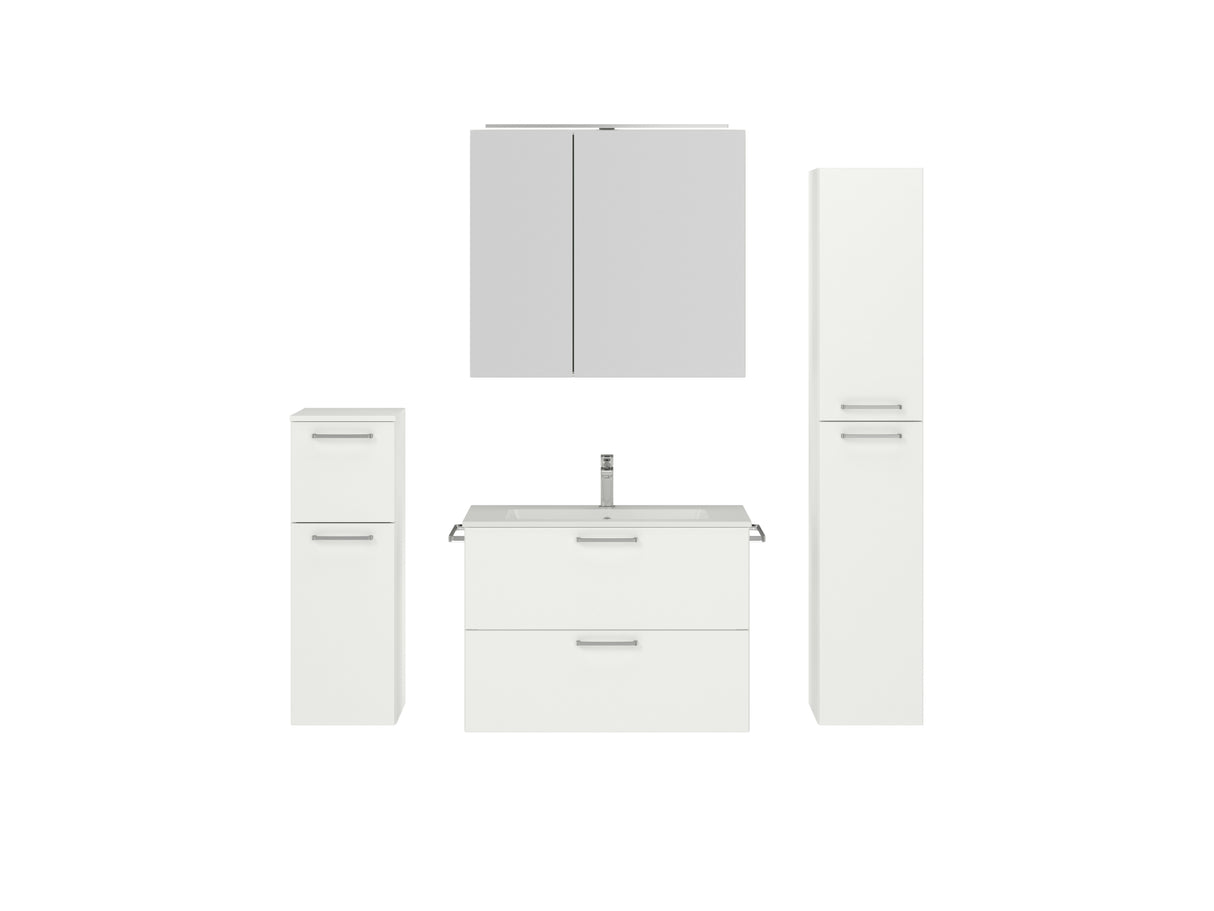 "Madrid" Badmöbel Set mit Spiegelschrank 80 cm