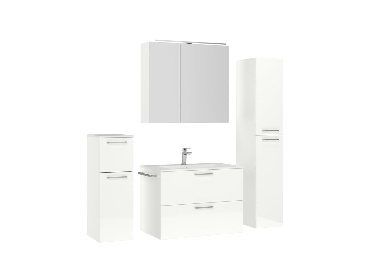 "Madrid" Badmöbel Set mit Spiegelschrank 80 cm