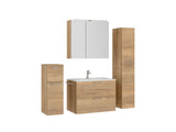 "Madrid" Badmöbel Set mit Spiegelschrank 80 cm