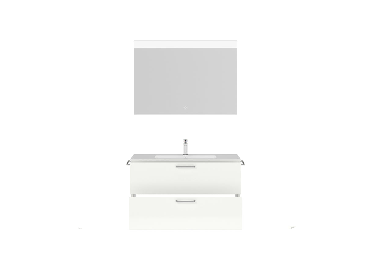 "Madrid" Badmöbel Set mit Flächenspiegel 100 cm
