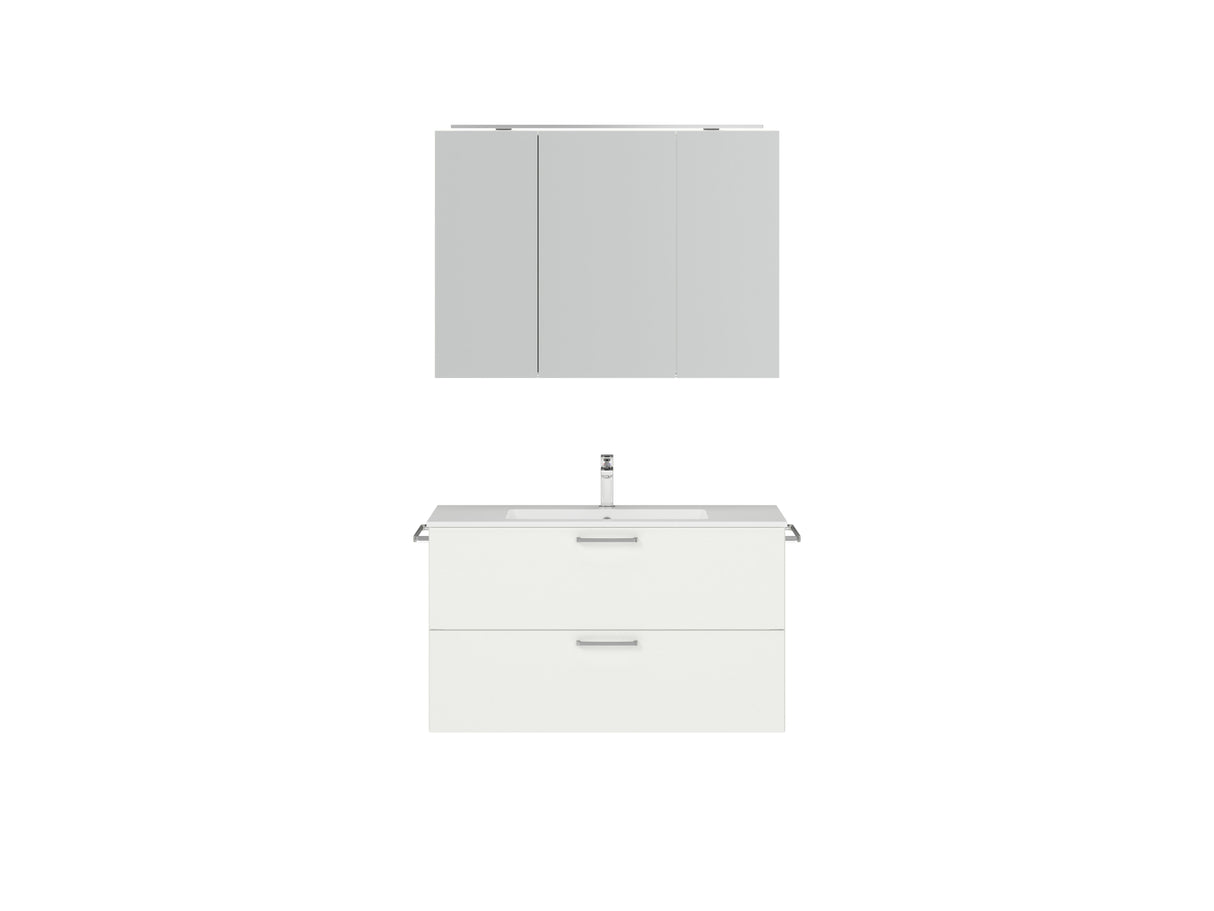 "Madrid" Badmöbel Set mit Spiegelschrank 100 cm