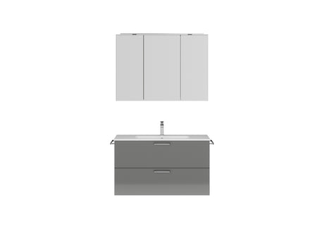 "Madrid" Badmöbel Set mit Spiegelschrank 100 cm