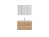 "Madrid" Badmöbel Set mit Spiegelschrank 100 cm