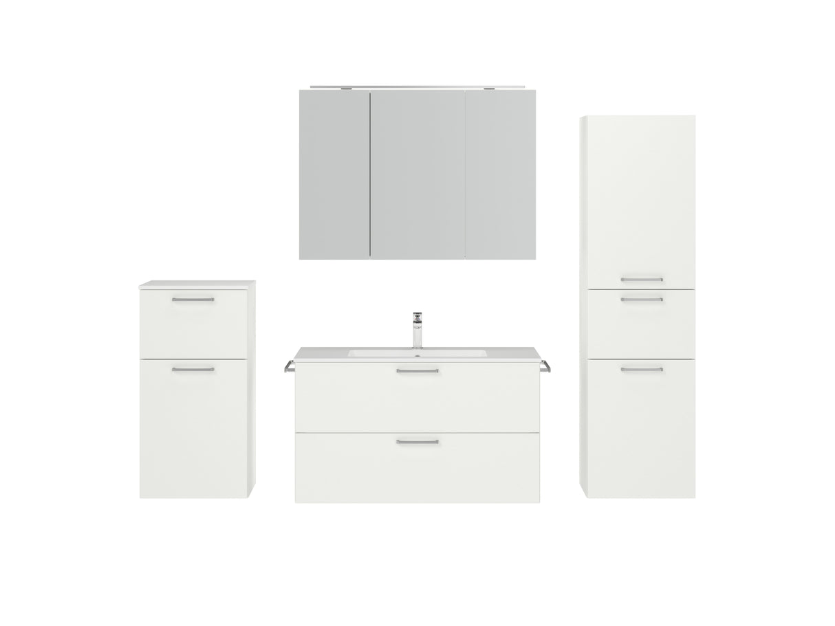 "Madrid" Badmöbel Set mit Spiegelschrank 100 cm