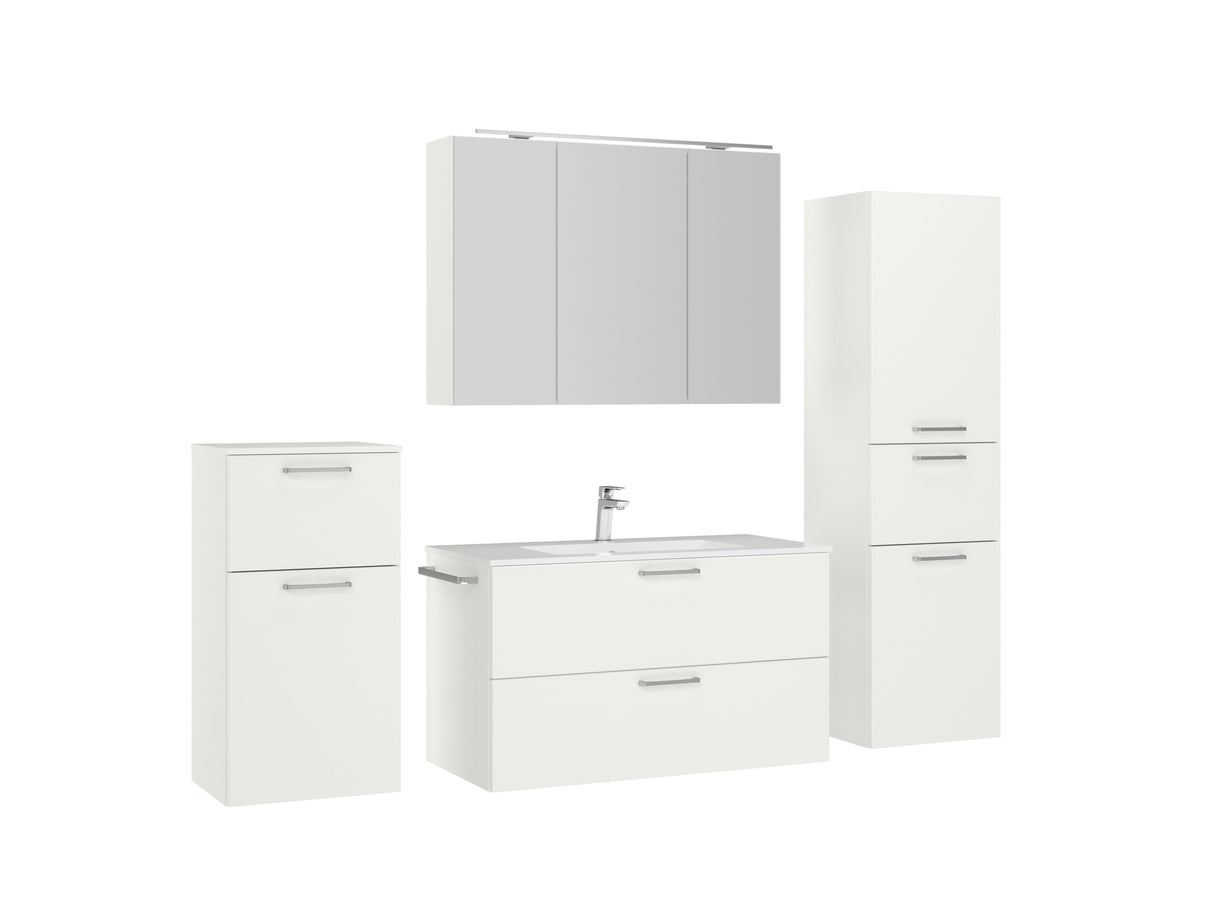 "Madrid" Badmöbel Set mit Spiegelschrank 100 cm