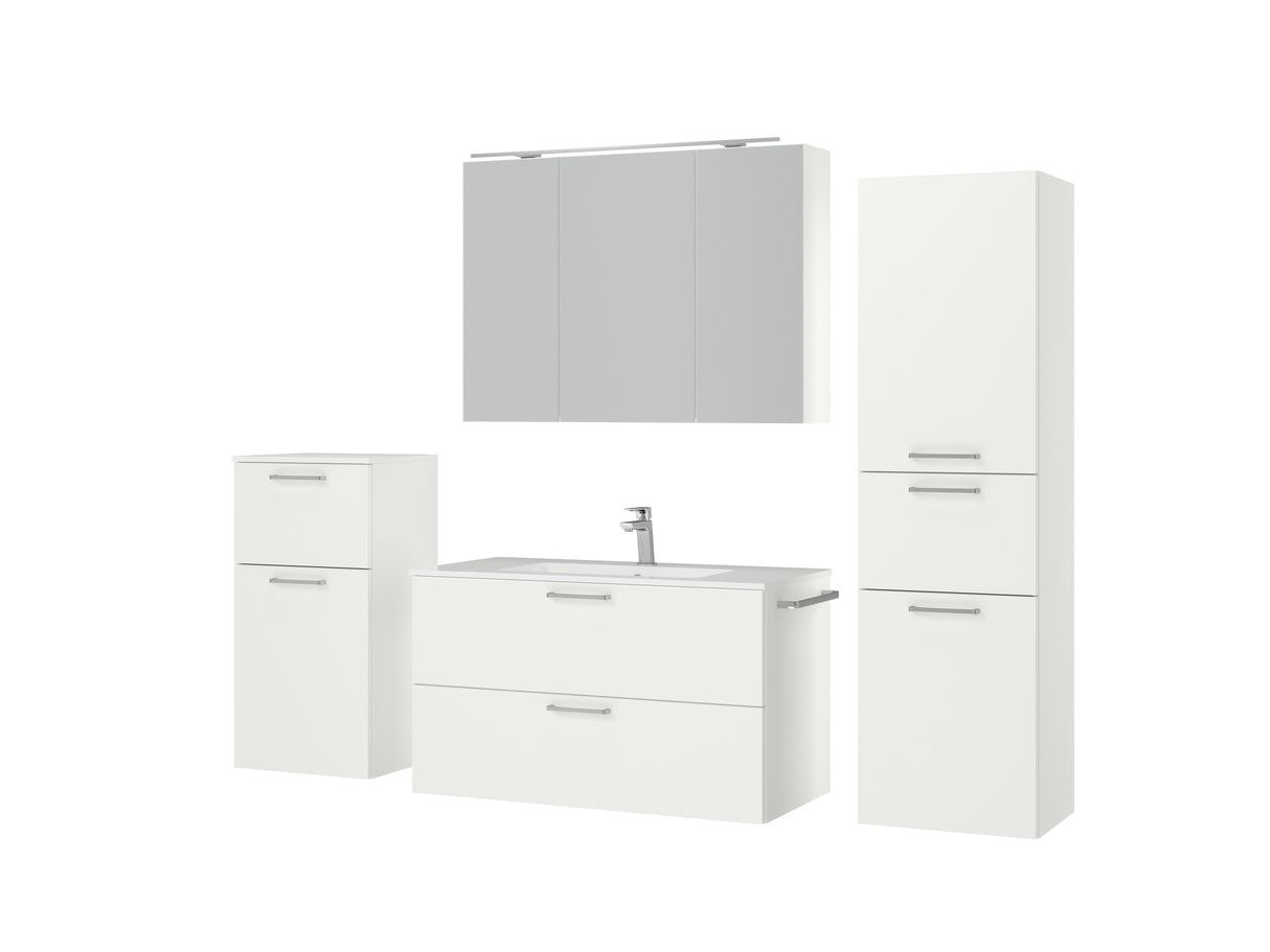 "Madrid" Badmöbel Set mit Spiegelschrank 100 cm