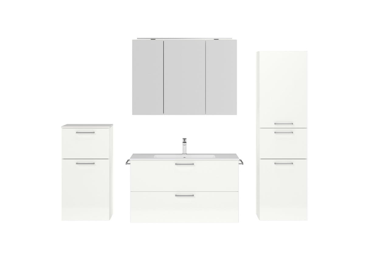 "Madrid" Badmöbel Set mit Spiegelschrank 100 cm