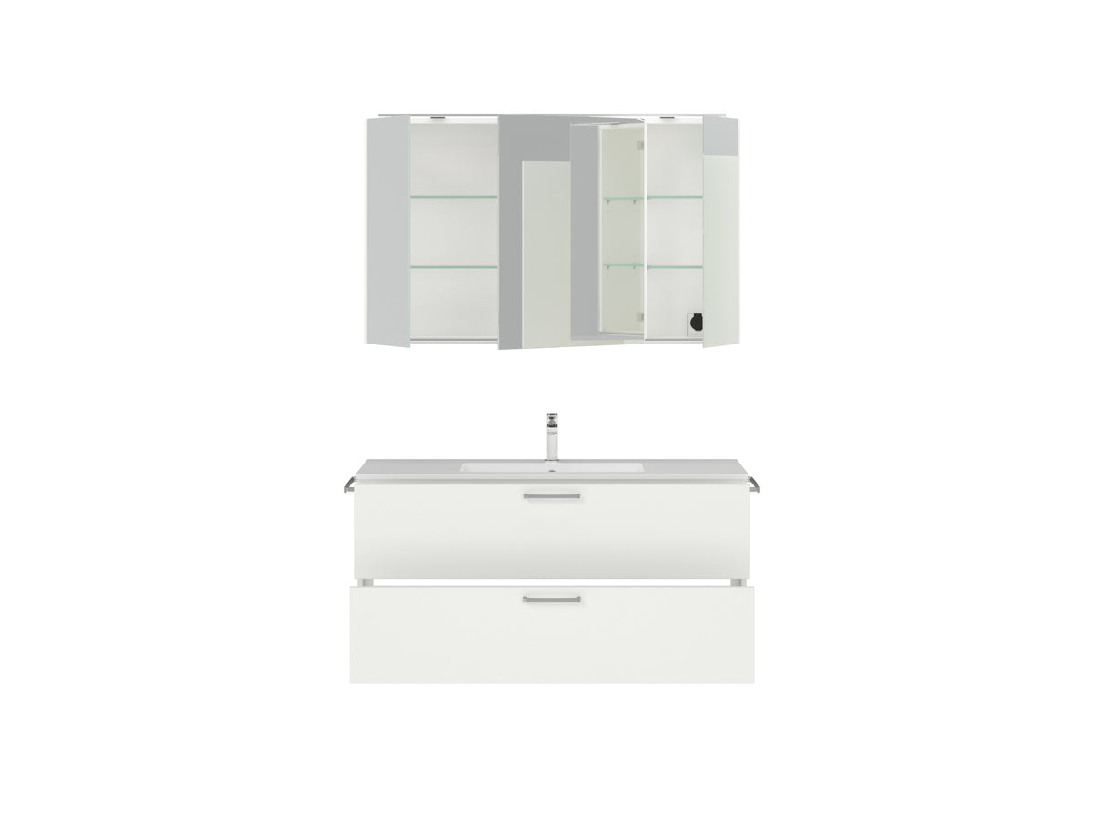 "Madrid" Badmöbel Set mit Spiegelschrank 120 cm