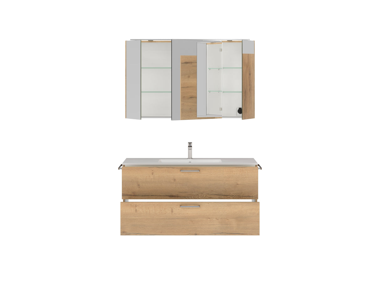 "Madrid" Badmöbel Set mit Spiegelschrank 120 cm