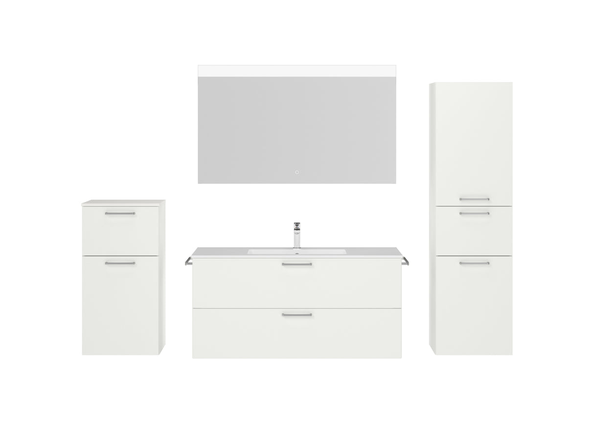 "Madrid" Badmöbel Set mit Flächenspiegel 120 cm