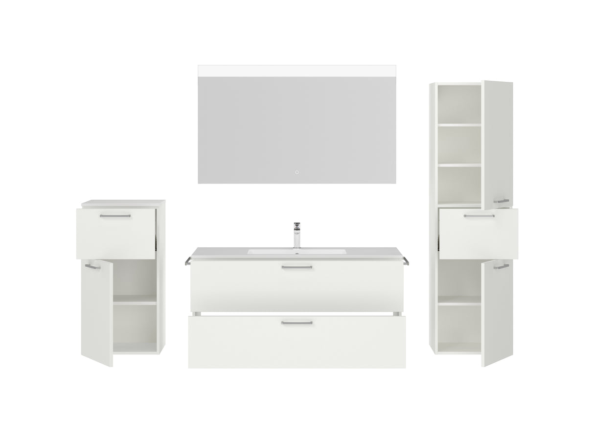 "Madrid" Badmöbel Set mit Flächenspiegel 120 cm