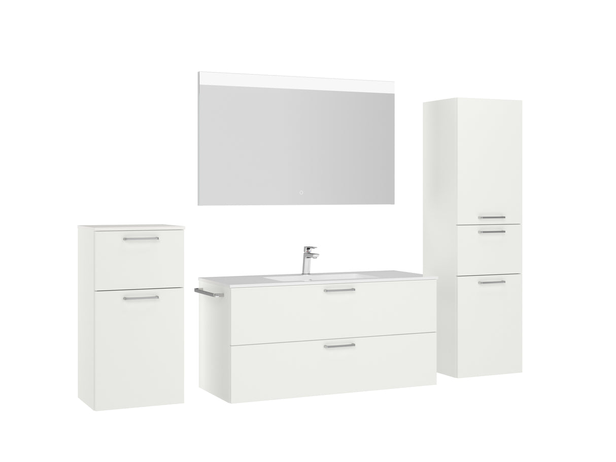 "Madrid" Badmöbel Set mit Flächenspiegel 120 cm