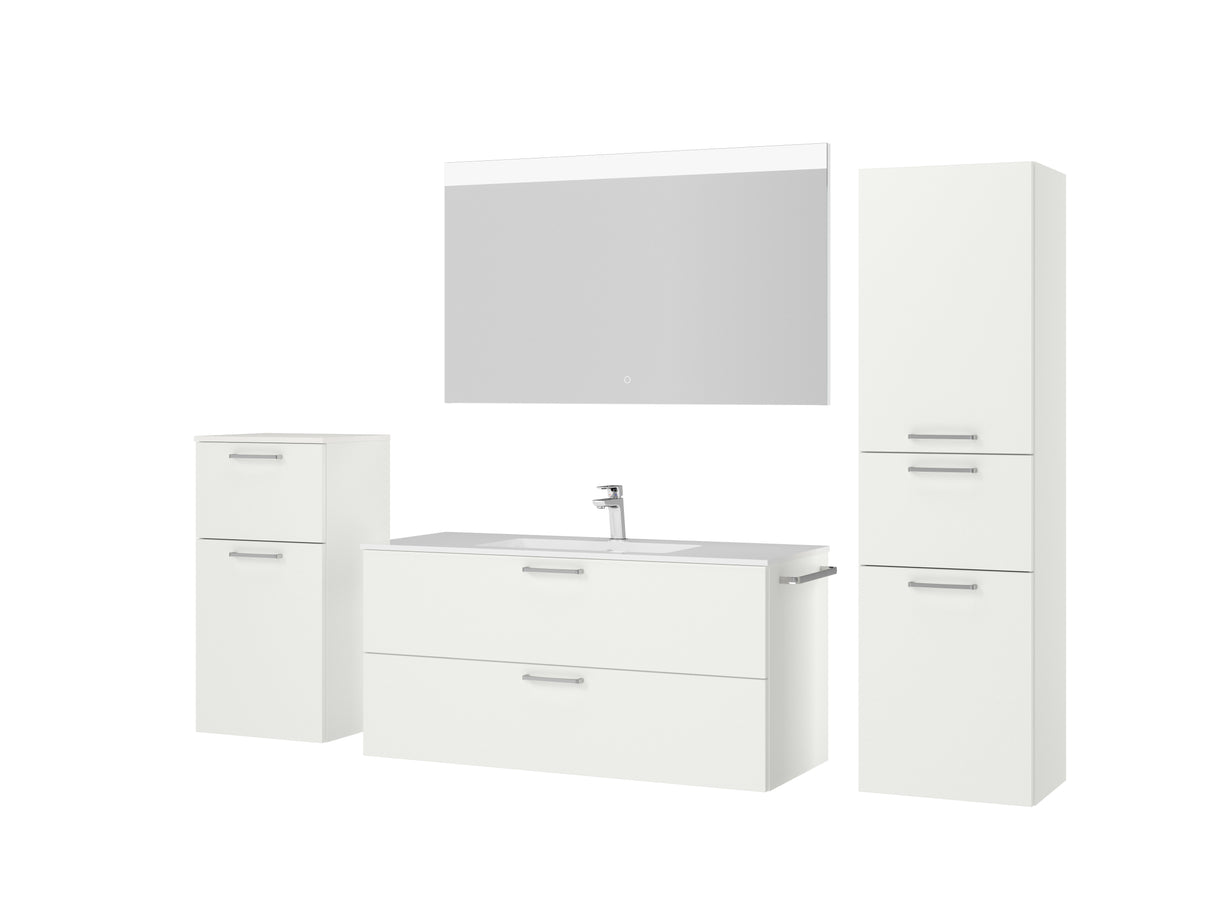 "Madrid" Badmöbel Set mit Flächenspiegel 120 cm