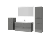 "Madrid" Badmöbel Set mit Flächenspiegel 120 cm