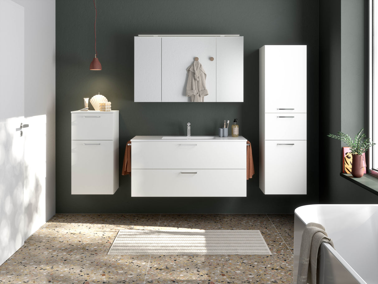 "Madrid" Badmöbel Set mit Spiegelschrank 120 cm