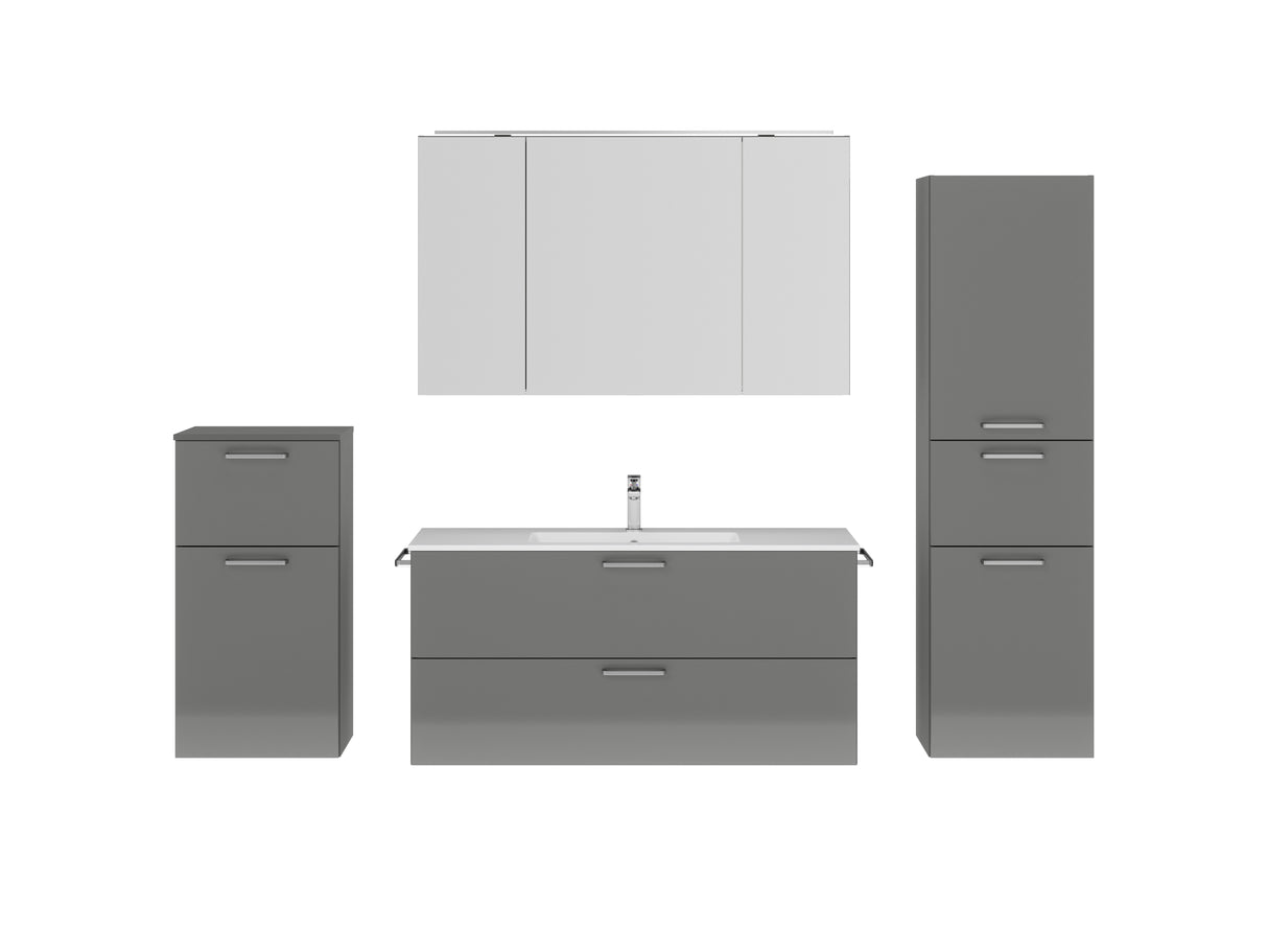 "Madrid" Badmöbel Set mit Spiegelschrank 120 cm