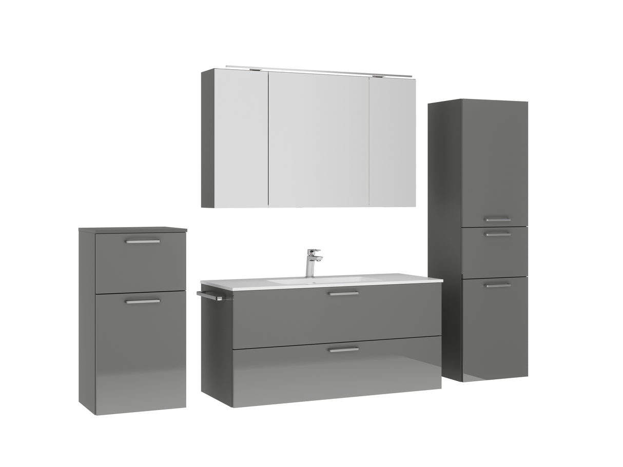 "Madrid" Badmöbel Set mit Spiegelschrank 120 cm