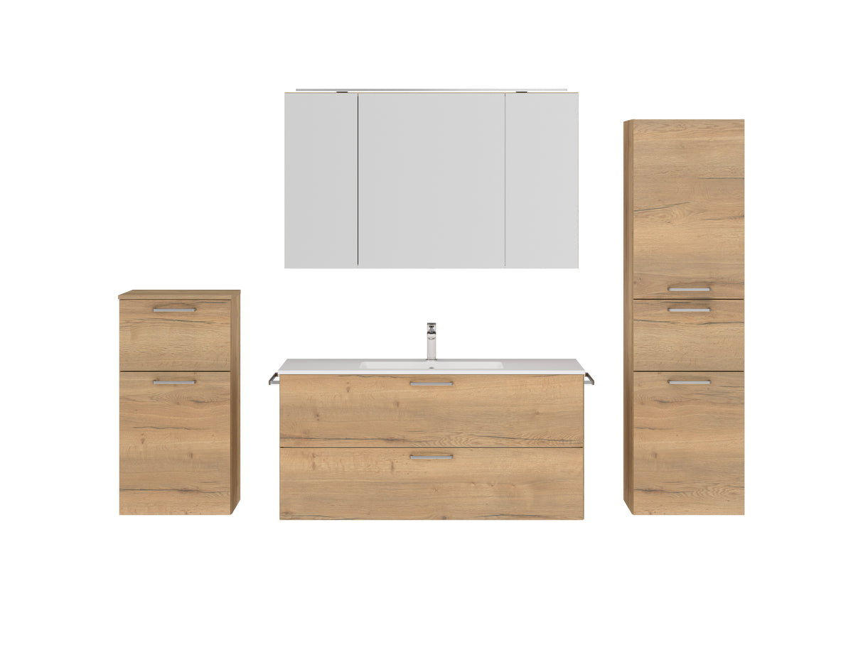 "Madrid" Badmöbel Set mit Spiegelschrank 120 cm