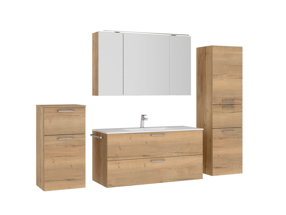 "Madrid" Badmöbel Set mit Spiegelschrank 120 cm