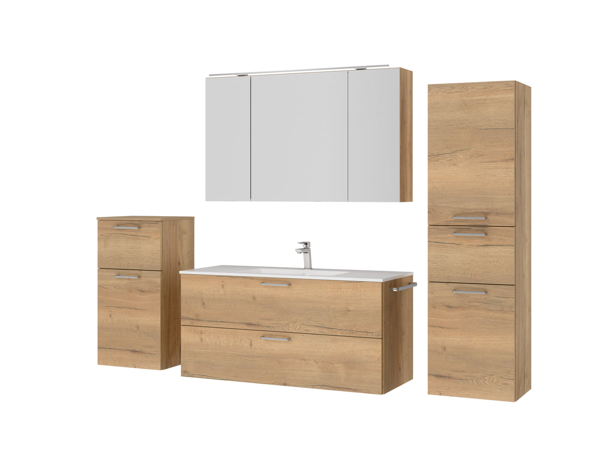 "Madrid" Badmöbel Set mit Spiegelschrank 120 cm