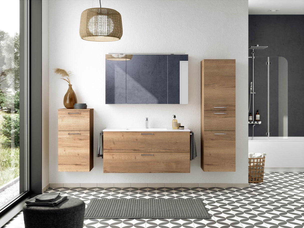 "Madrid" Badmöbel Set mit Spiegelschrank 120 cm