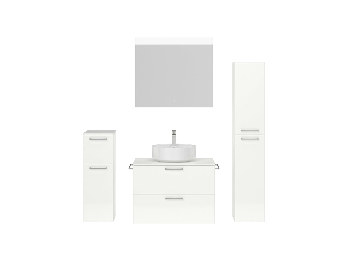 "Ronda" Badmöbel Set mit Flächenspiegel 80 cm
