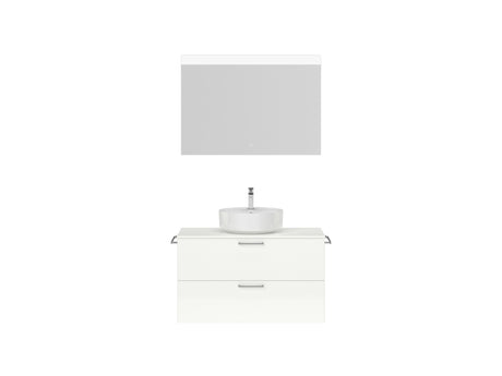 "Ronda" Badmöbel Set mit Flächenspiegel 100 cm
