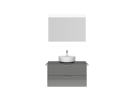 "Ronda" Badmöbel Set mit Flächenspiegel 100 cm