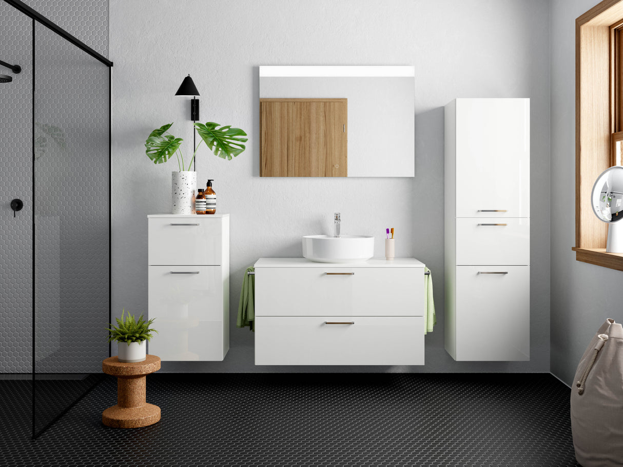 "Ronda" Badmöbel Set mit Flächenspiegel 100 cm