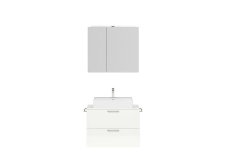 "Paris" Badmöbel Set mit Spiegelschrank 80 cm