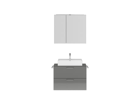 "Paris" Badmöbel Set mit Spiegelschrank 80 cm