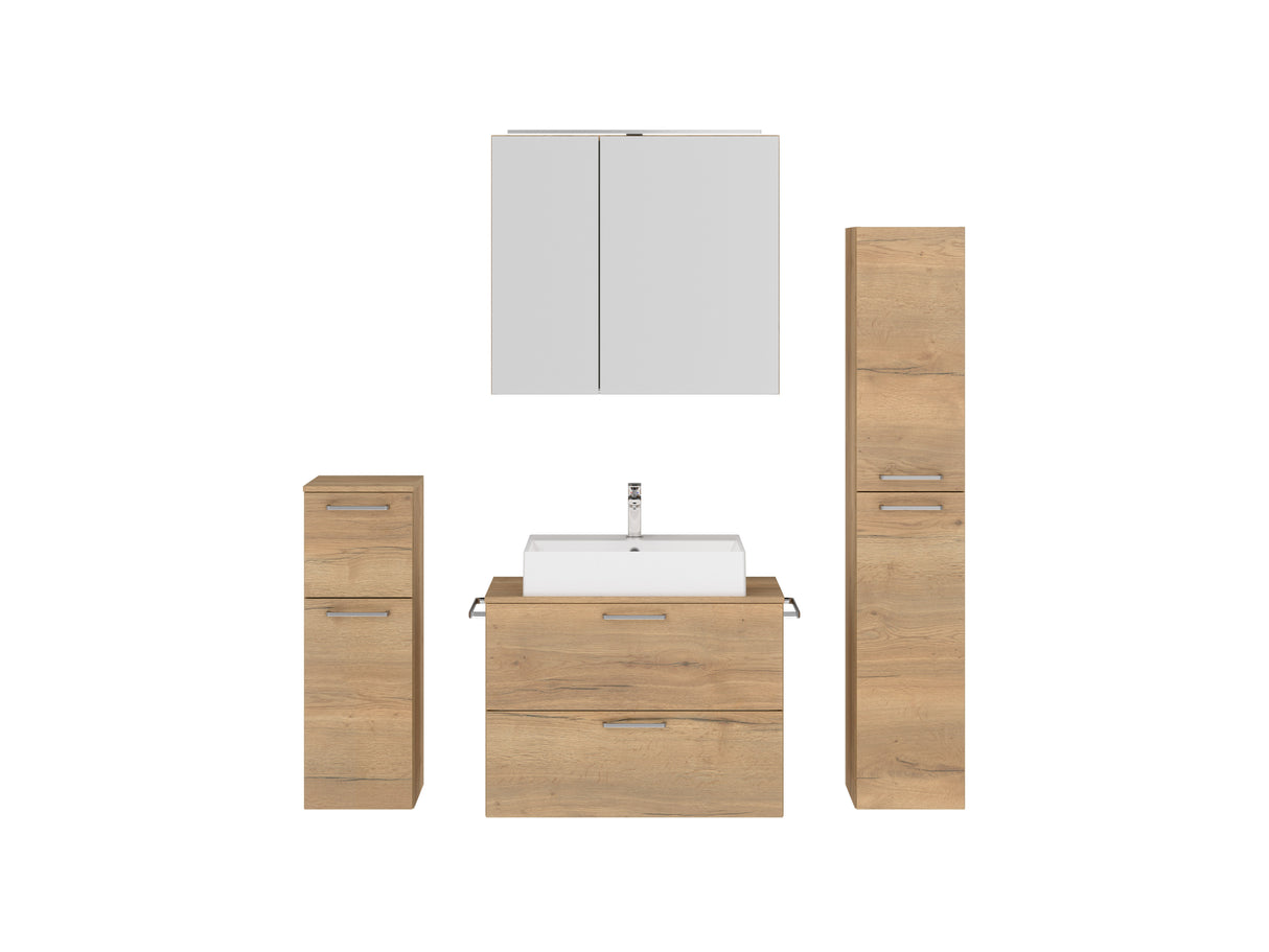 "Paris" Badmöbel Set mit Spiegelschrank 80 cm