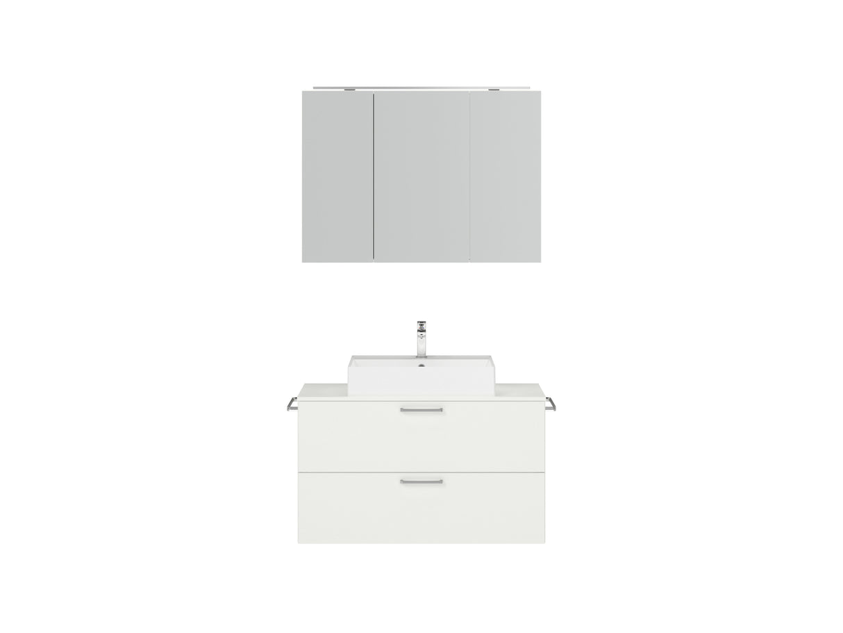 "Paris" Badmöbel Set mit Spiegelschrank 100 cm