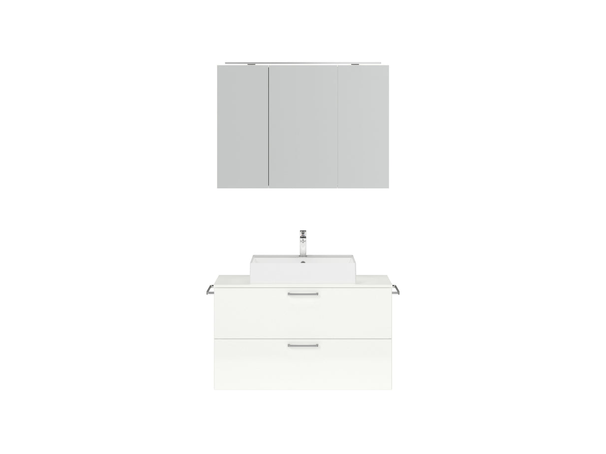 "Paris" Badmöbel Set mit Spiegelschrank 100 cm
