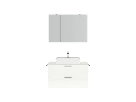 "Paris" Badmöbel Set mit Spiegelschrank 100 cm