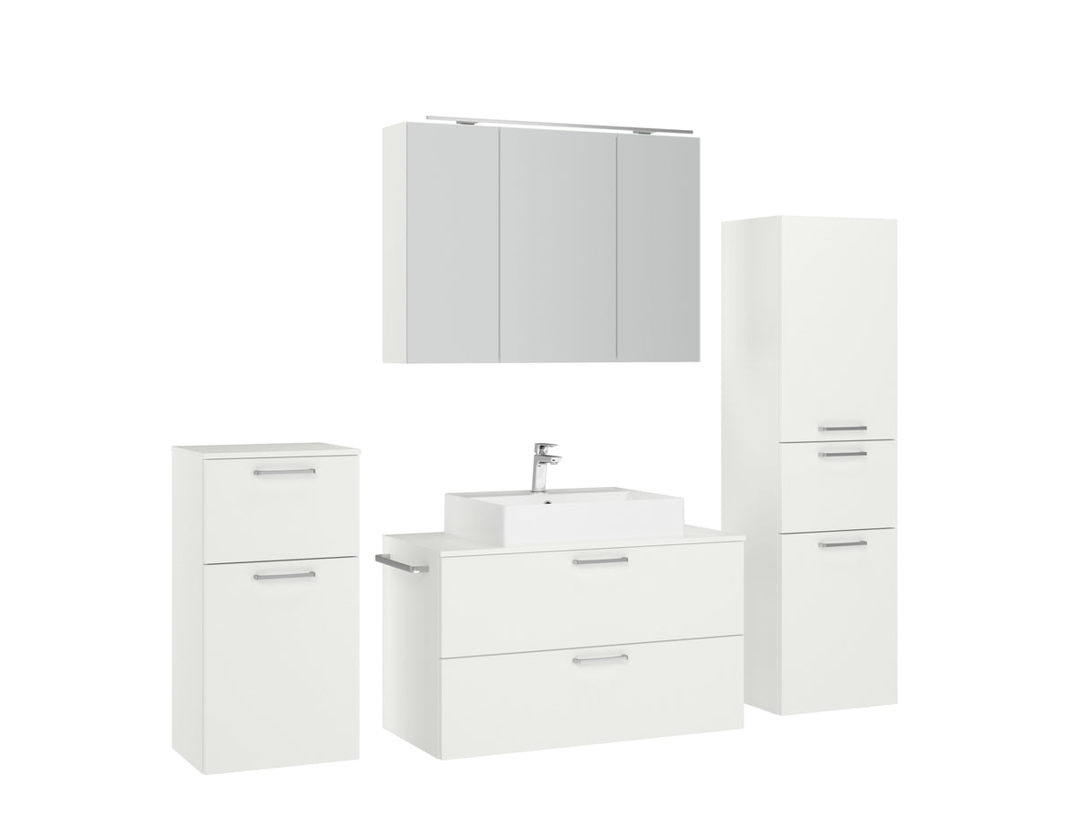"Paris" Badmöbel Set mit Spiegelschrank 100 cm