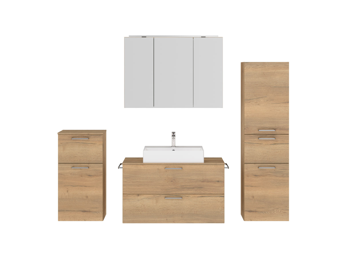 "Paris" Badmöbel Set mit Spiegelschrank 100 cm