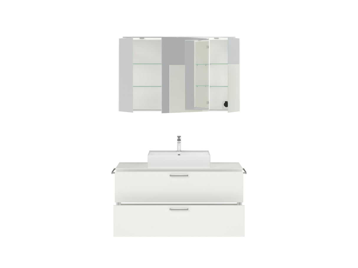 "Paris" Badmöbel Set mit Spiegelschrank 120 cm