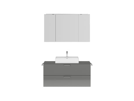 "Paris" Badmöbel Set mit Spiegelschrank 120 cm