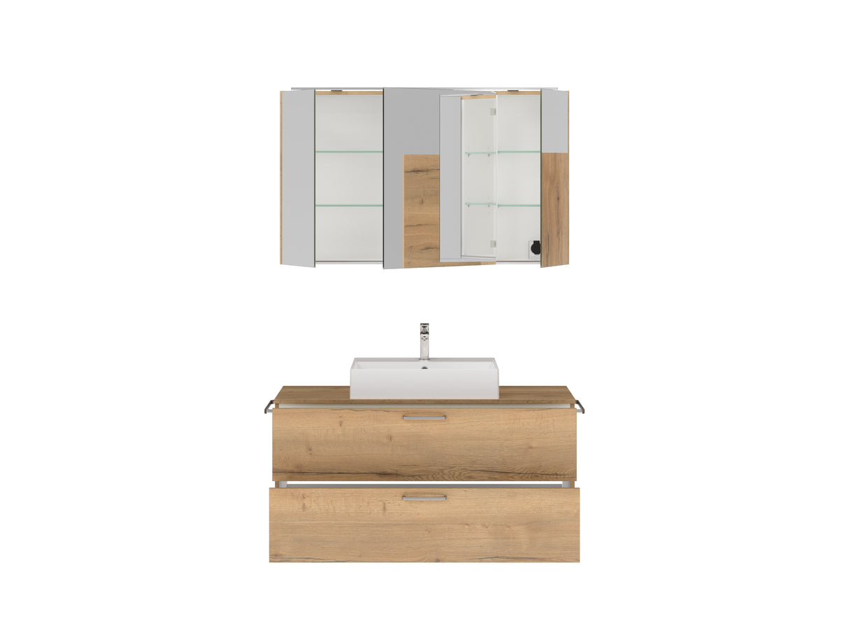 "Paris" Badmöbel Set mit Spiegelschrank 120 cm