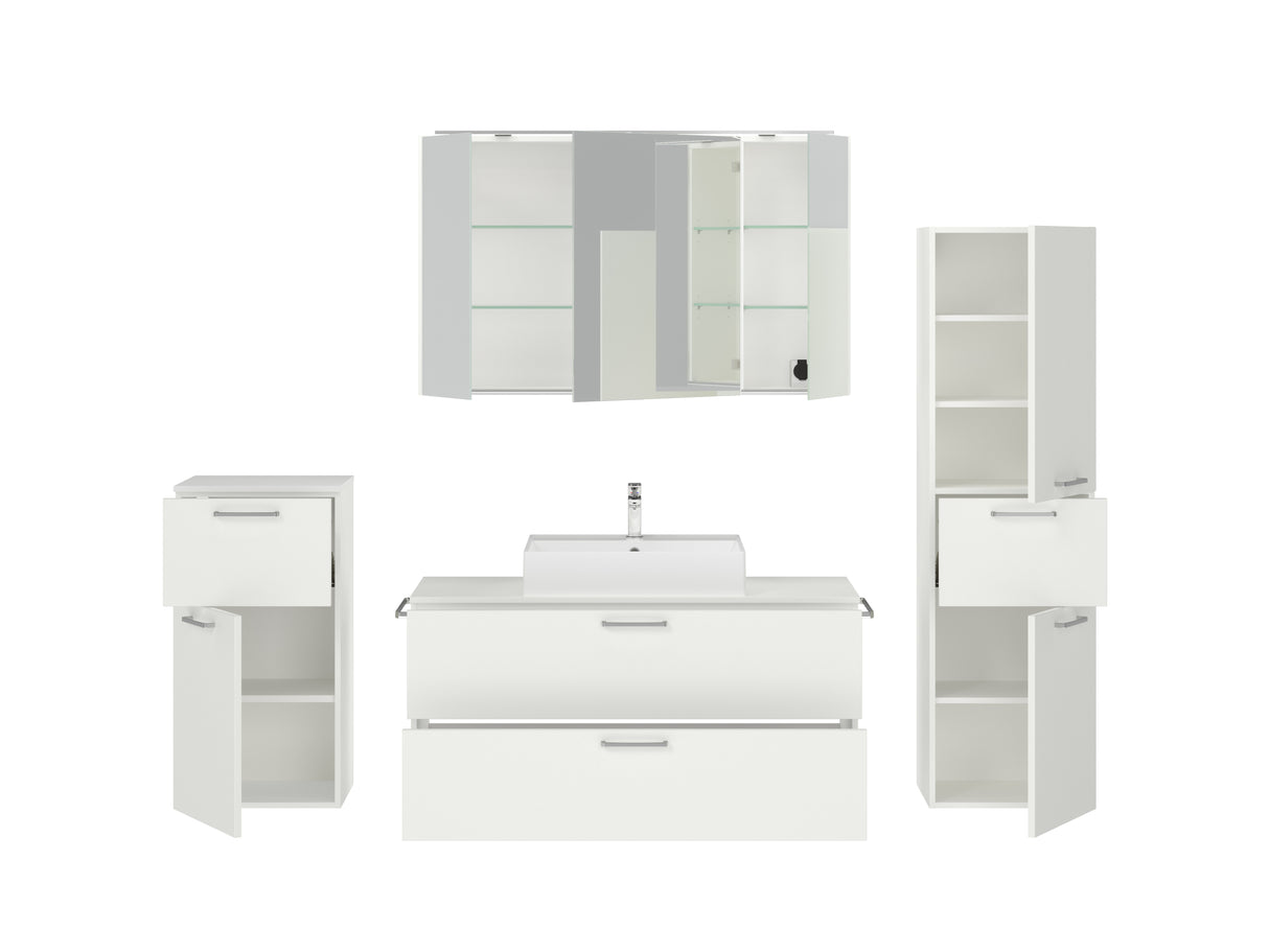 "Paris" Badmöbel Set mit Spiegelschrank 120 cm